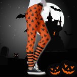Scardy Cat Black Orange Halloween Best Quality Leggings<br><div class="desc">Scardy Cat Black Orange Halloween Best Quality Leggings</div>