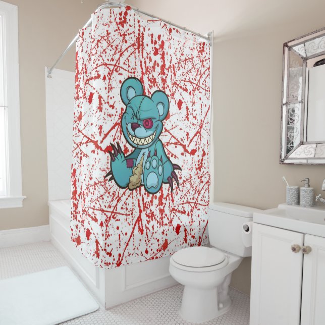 Scare Bear Shower Curtain (In Situ)