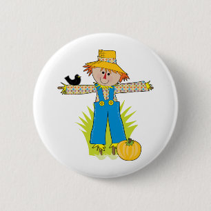Scare Crow 2 Inch Round Button