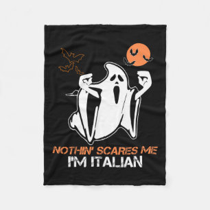 Scare Me I'm Italian Ghost Halloween Costume  Fleece Blanket