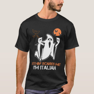 Scare Me I'm Italian Ghost Halloween Costume  T-Shirt