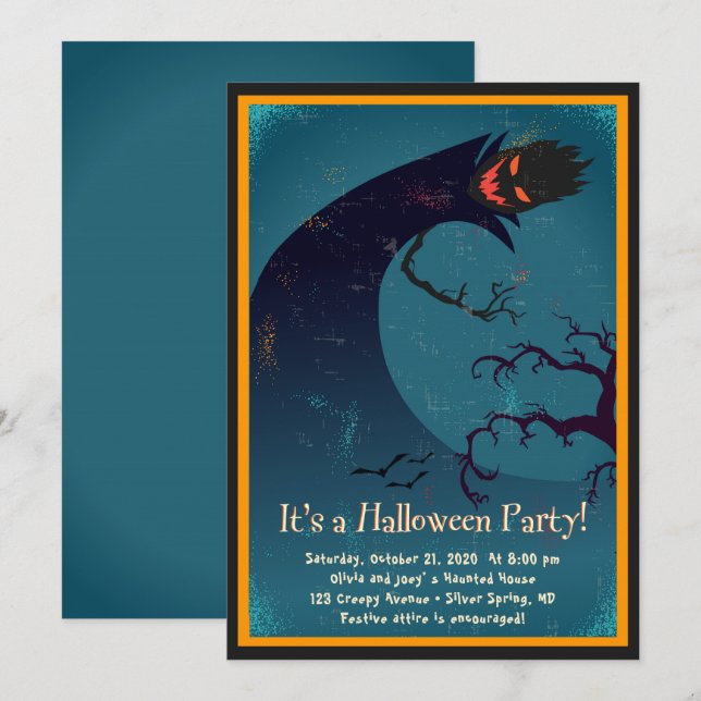 Scare up a Party Halloween Party Invitation (Front/Back)