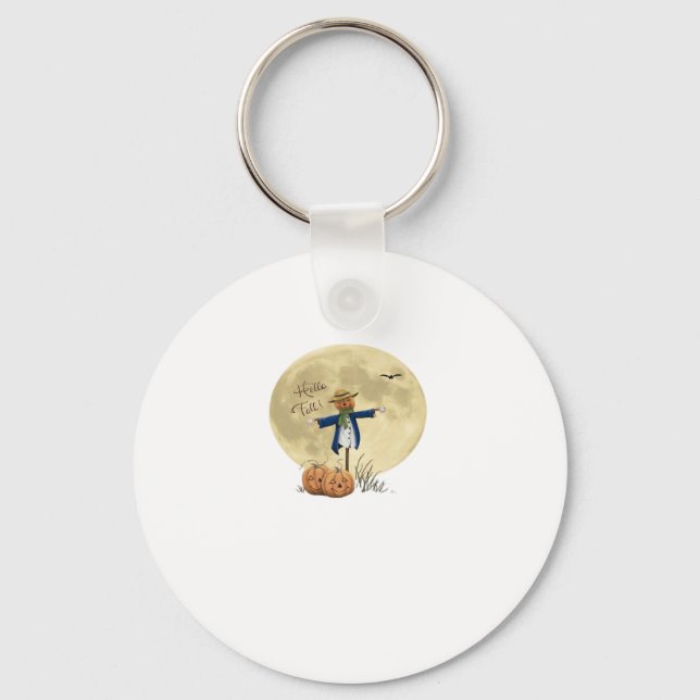 Scarecrow and moon Oversized T-Shirt.png Keychain (Front)