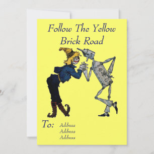 Scarecrow and Tin Man Invitation