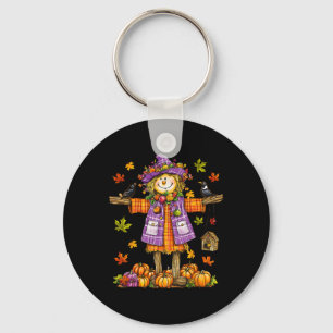 Scarecrow Autumn Fall Season Pumpkin Thanksgiving Keychain