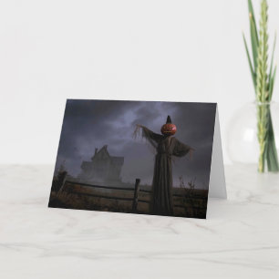 Scarecrow by the Fence Card