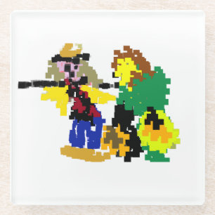 Scarecrow Cool Autumn  Glass Coaster