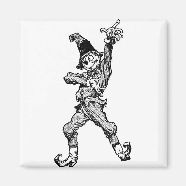 Scarecrow Dancing Disco Style Magnet (Front)