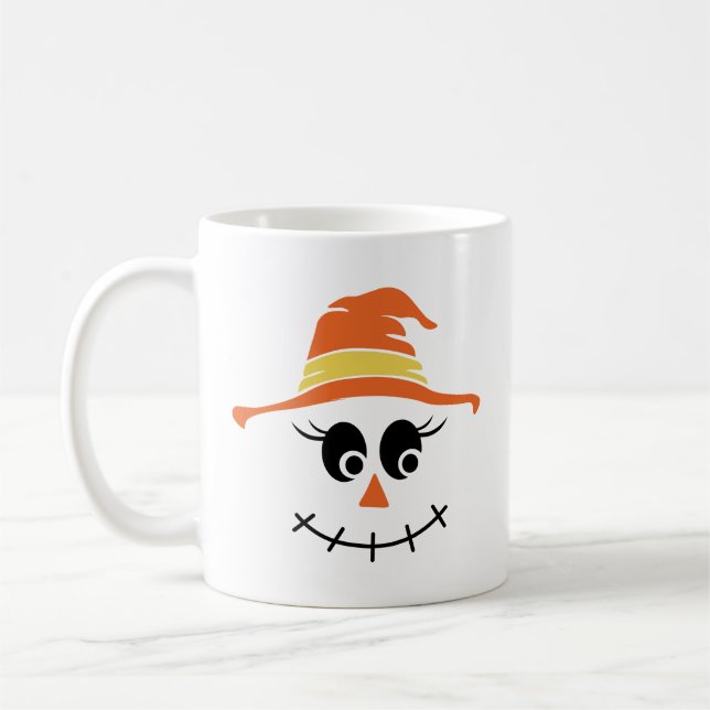 Scarecrow Faces Fall Coffee Mug (Left)