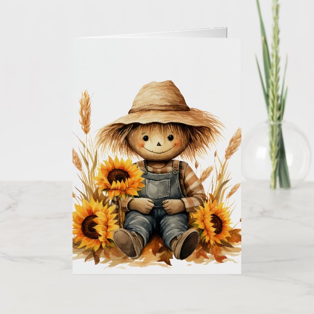 Scarecrow  foil greeting card (Front)