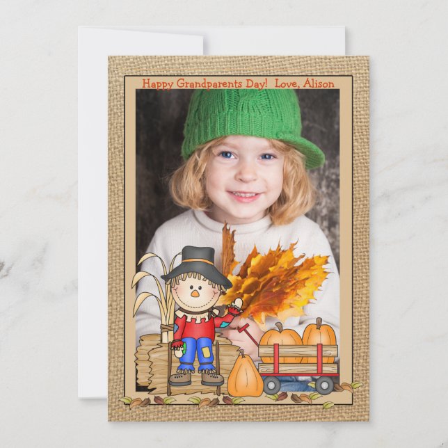 Scarecrow Frame Photo Card (Front)