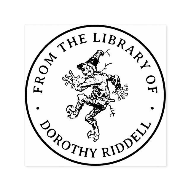 Scarecrow From the Library of Bookplate  Self-inking Stamp (Design)