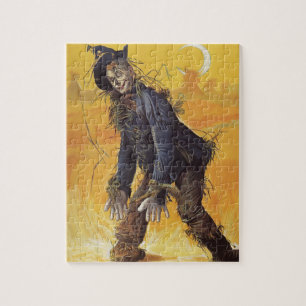 Scarecrow from Wizard of Oz, Vintage Fairy Tales Jigsaw Puzzle