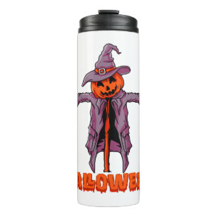 Scarecrow Halloween Design for a Halloween Lover Thermal Tumbler