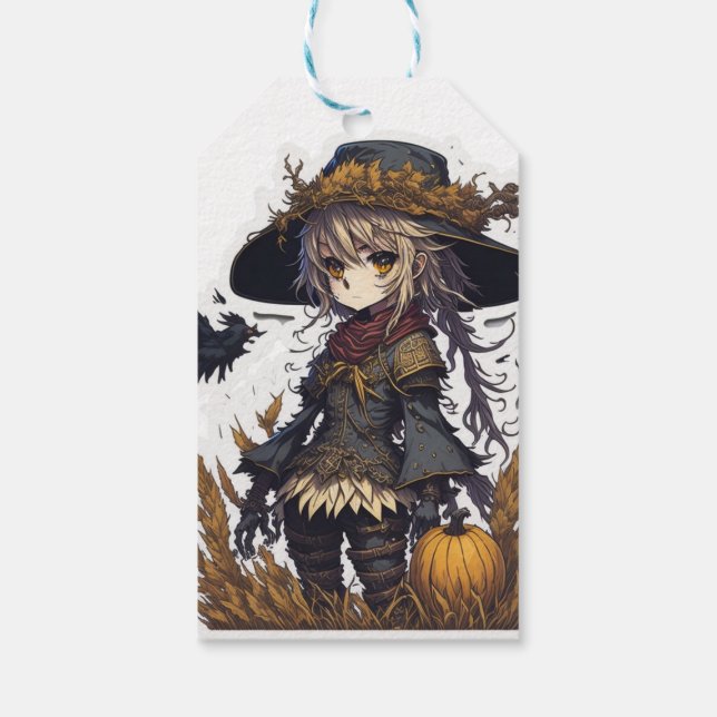Scarecrow Halloween  Gift Tags (Back)
