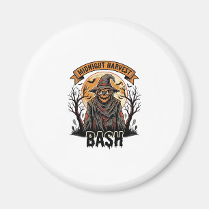 Scarecrow Halloween Shirt Vintage Engraving Party  Magnet