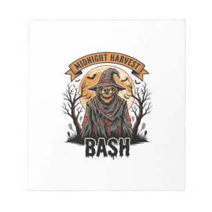 Scarecrow Halloween Shirt Vintage Engraving Party  Notepad