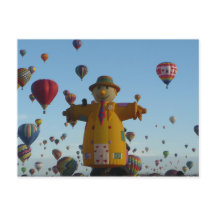 Scarecrow Hot Air Balloon Postcard