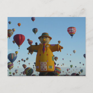 Scarecrow Hot Air Balloon Postcard