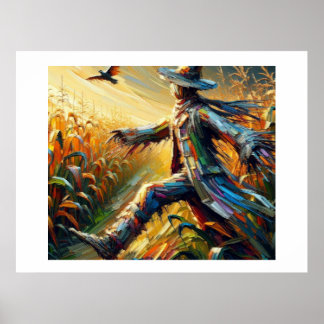 Scarecrow in Field of Corn,  Poster