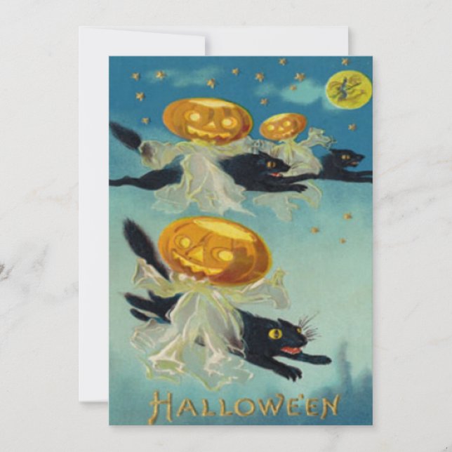 Scarecrow Jack O Lantern Pumpkin Stars Full Moon (Front)