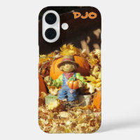 Scarecrow King on His Pumpkin Throne