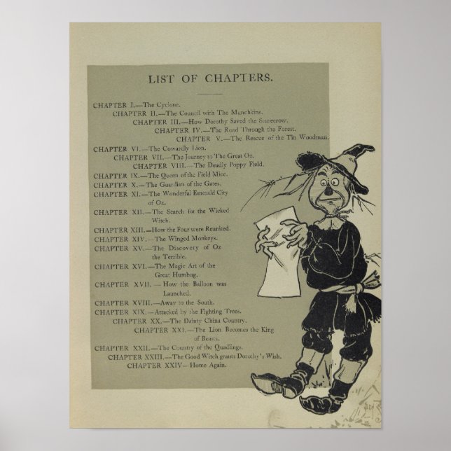 Scarecrow List of Chapters Poster (Front)