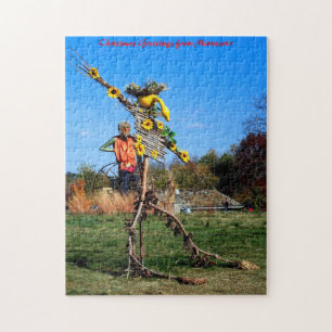 Scarecrow  Minnesota Christmas Greetings Jigsaw Puzzle
