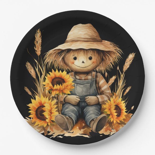 Scarecrow Paper Plate (Front)