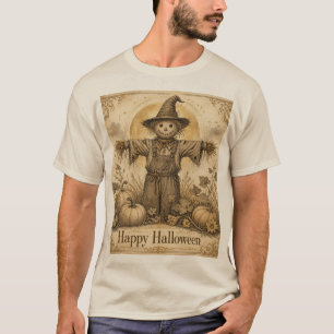 Scarecrow Pumpkin Halloween T-Shirt