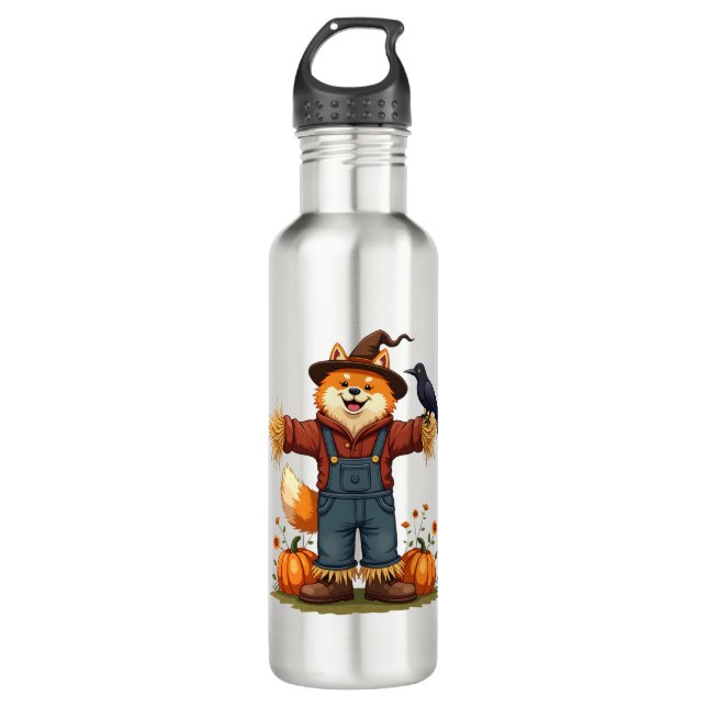 Scarecrow Samoyed Dog 710 Ml Water Bottle (Front)