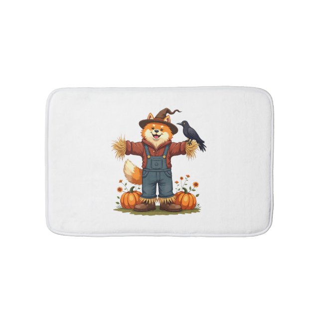 Scarecrow Samoyed Dog Bath Mat (Front)