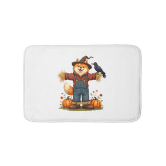 Scarecrow Samoyed Dog Bath Mat