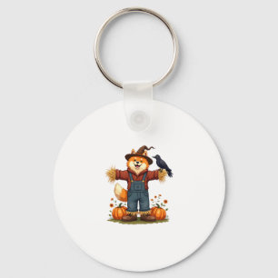 Scarecrow Samoyed Dog Keychain