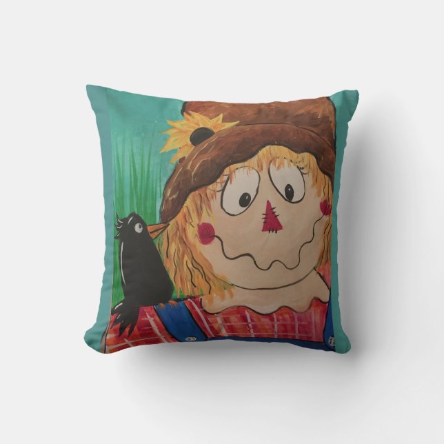 Scarecrow Throw Pillow (Front)