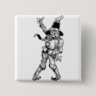 Scarecrow Waving 2 Inch Square Button