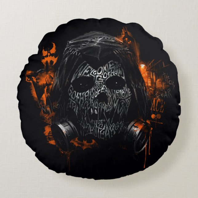 Scarecrow - Welcome To Gotham City Round Pillow (Front)