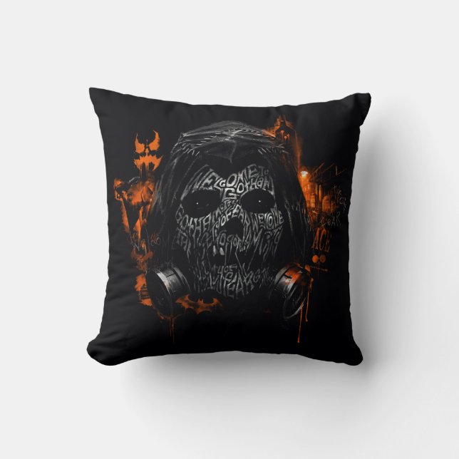 Scarecrow - Welcome To Gotham City Throw Pillow (Front)