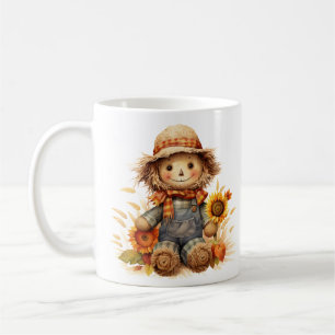 Scarecrow with Sunflower  Coffee Mug