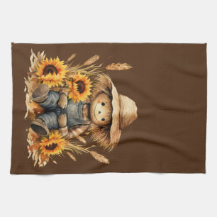 Scarecrow with Sunflower Kitchen Towel