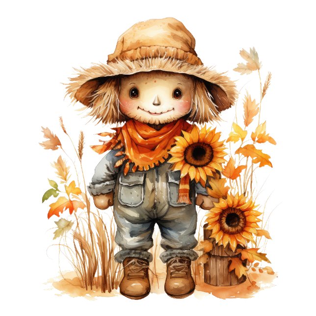 Scarecrow with Sunflower  Napkin (Creator Uploaded)