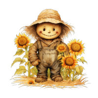 Scarecrow with Sunflower 