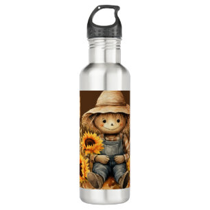 Scarecrow with Sunflowers 710 Ml Water Bottle