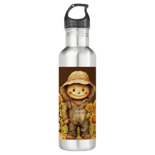 Scarecrow with Sunflowers 710 Ml Water Bottle