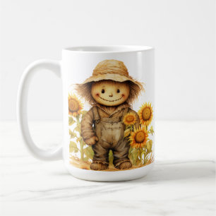 Scarecrow with Sunflowers  Coffee Mug