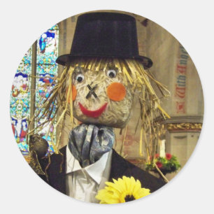 SCARECROWS CLASSIC ROUND STICKER