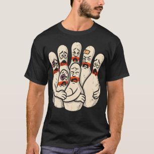 Scared Bowling Pins Tee For Bowler Bowling Joke St