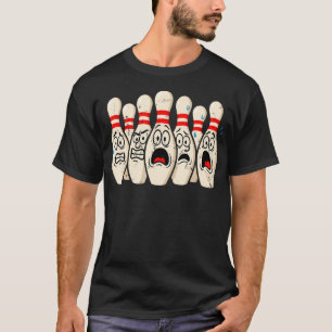 Scared Bowling Pins Tee For Bowler Bowling Joke St
