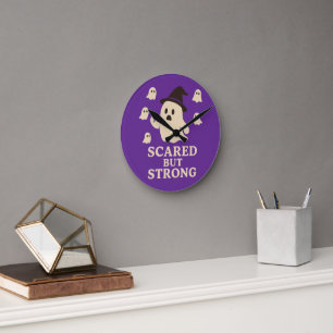 Scared But Strong Round Clock