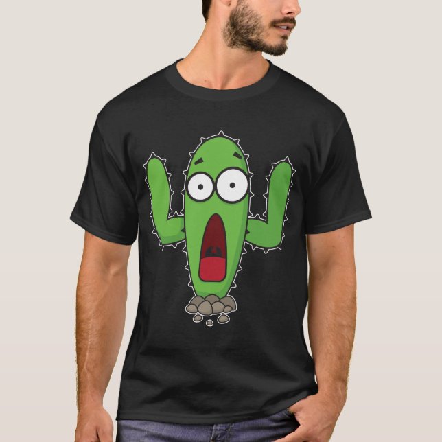 Scared Cactus T-Shirt (Front)